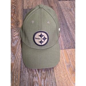 New Era 39THIRTY Pittsburgh Steelers Salute to Service Hat Olive Green M/L